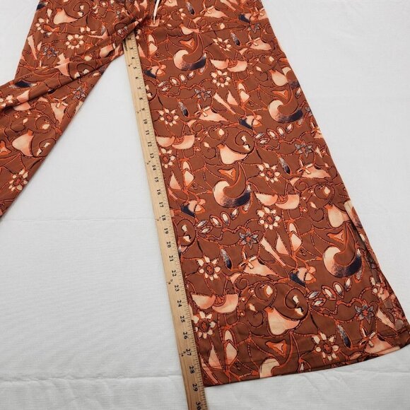 RACHEL Rachel Roy Satin Floral Elastic Waist Pull On Pants Size XS - Picture 7 of 8